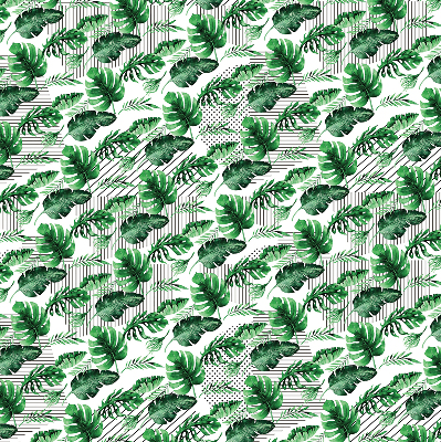 Store fenêtre intérieur feuilles tropicales