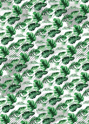 Store fenêtre intérieur feuilles tropicales