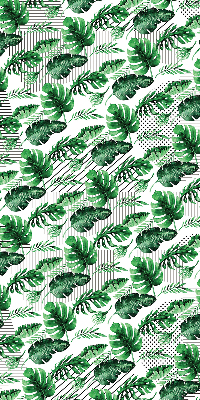 Store fenêtre intérieur feuilles tropicales
