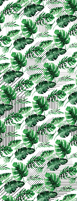 Store fenêtre intérieur feuilles tropicales