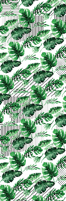 Store fenêtre intérieur feuilles tropicales