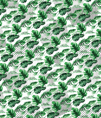 Store fenêtre intérieur feuilles tropicales