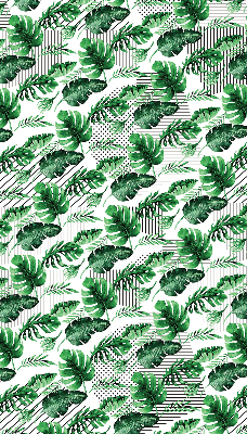 Store fenêtre intérieur feuilles tropicales