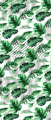Store fenêtre intérieur feuilles tropicales