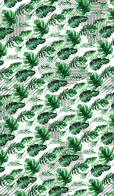 Store fenêtre intérieur feuilles tropicales