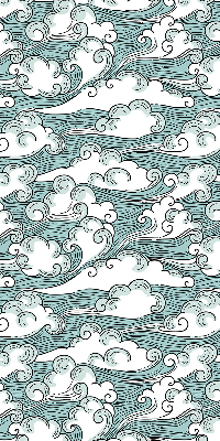 Store enrouleur occultant avec motif nuages et vent
