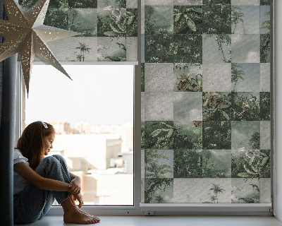 Store fenêtre intérieur en palmiers carrelés