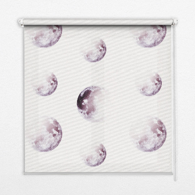Store occultant fenêtre avec motifs de planètes grises