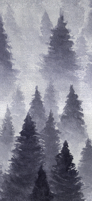 Store enrouleur occultant forêt brumeuse