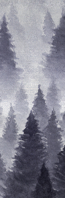 Store enrouleur occultant forêt brumeuse