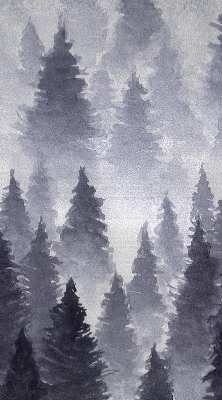 Store enrouleur occultant forêt brumeuse