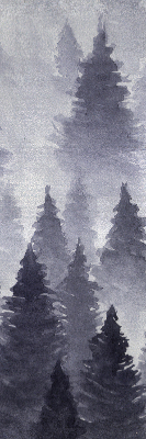 Store enrouleur occultant forêt brumeuse