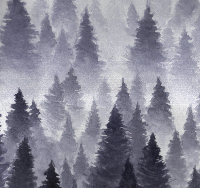Store enrouleur occultant forêt brumeuse