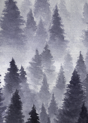 Store enrouleur occultant forêt brumeuse