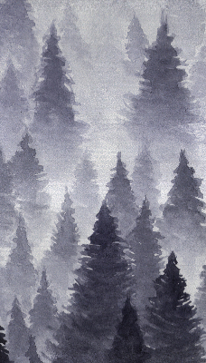 Store enrouleur occultant forêt brumeuse