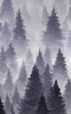 Store enrouleur occultant forêt brumeuse