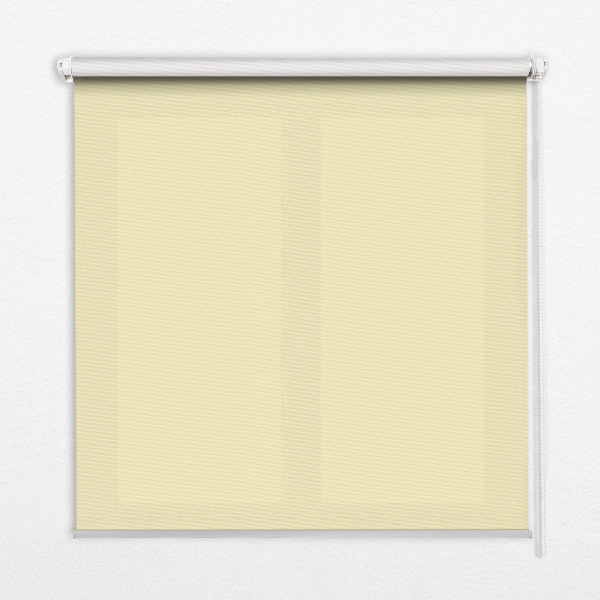 Store enrouleur occultant de couleur jaune clair