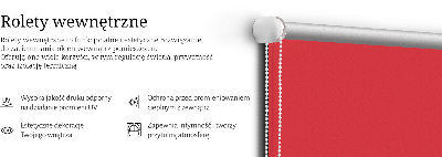 Store fenêtre intérieur rouge