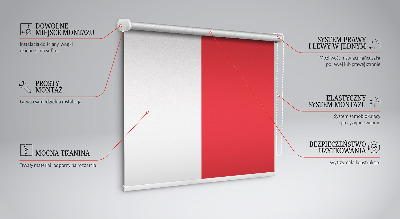 Store fenêtre intérieur rouge