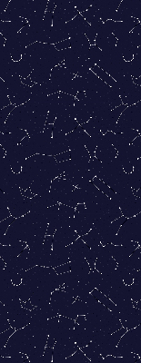 Store fenêtre intérieur avec constellation d'étoiles