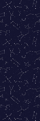 Store fenêtre intérieur avec constellation d'étoiles