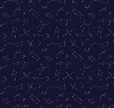 Store fenêtre intérieur avec constellation d'étoiles