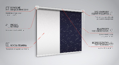 Store fenêtre intérieur avec constellation d'étoiles