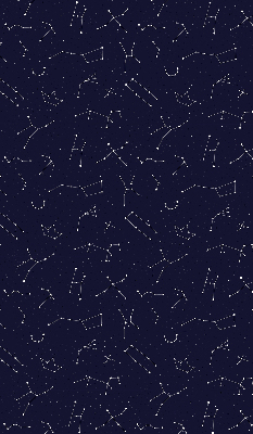 Store fenêtre intérieur avec constellation d'étoiles