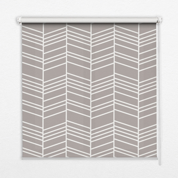 Store enrouleur occultant avec motif sapins blancs