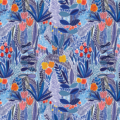 Store fenêtre intérieur avec plantes colorées