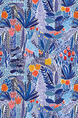 Store fenêtre intérieur avec plantes colorées