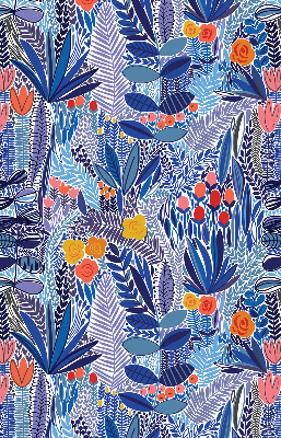 Store fenêtre intérieur avec plantes colorées