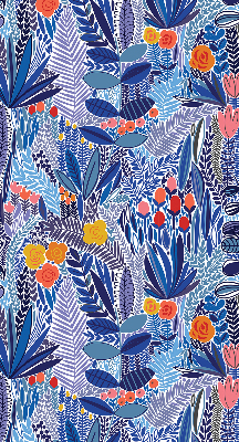 Store fenêtre intérieur avec plantes colorées