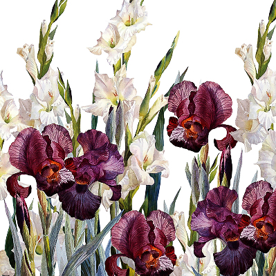 Store fenêtre intérieur petites fleurs