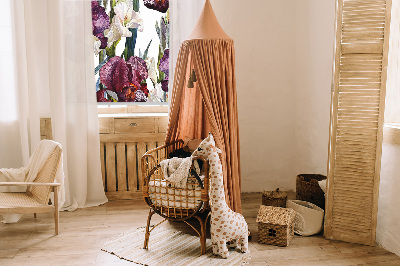 Store fenêtre intérieur petites fleurs