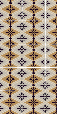 Store fenêtre intérieur avec motif de fleur dans un losange