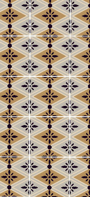 Store fenêtre intérieur avec motif de fleur dans un losange