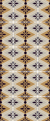Store fenêtre intérieur avec motif de fleur dans un losange