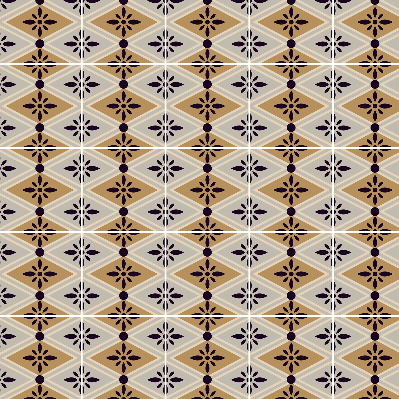 Store fenêtre intérieur avec motif de fleur dans un losange