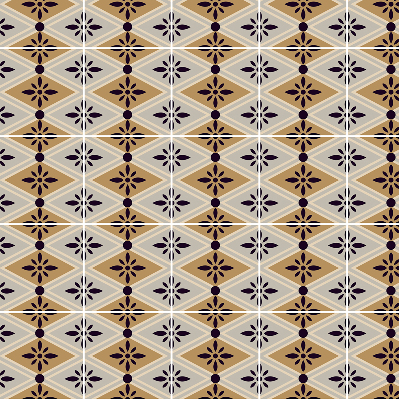 Store fenêtre intérieur avec motif de fleur dans un losange