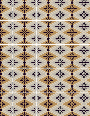 Store fenêtre intérieur avec motif de fleur dans un losange