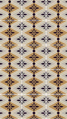 Store fenêtre intérieur avec motif de fleur dans un losange