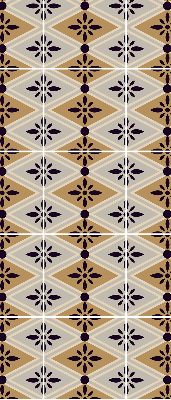 Store fenêtre intérieur avec motif de fleur dans un losange