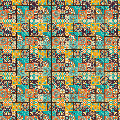 Store enrouleur occultant à motif mandala coloré