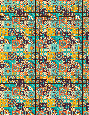 Store enrouleur occultant à motif mandala coloré