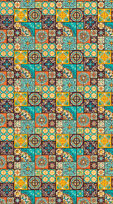 Store enrouleur occultant à motif mandala coloré