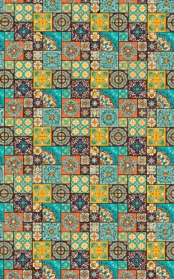 Store enrouleur occultant à motif mandala coloré