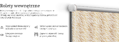 Store fenêtre intérieur avec feuilles dorées