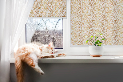 Store fenêtre intérieur avec feuilles dorées