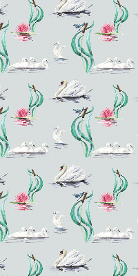 Store occultant fenêtre avec motif de cygnes et de canards